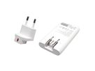 VALUE USB Wall Charger, EU/US Plug, 2x Ports (A+C), 65W