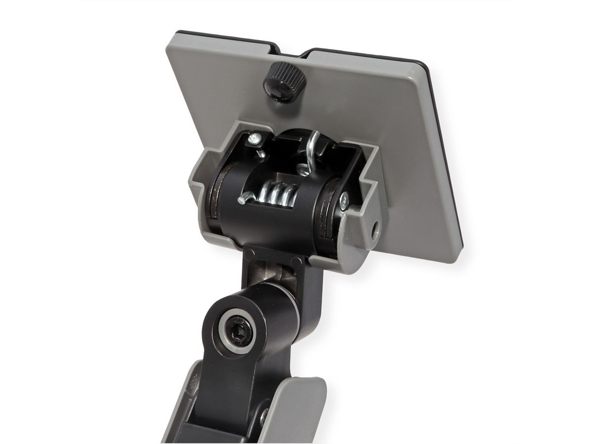 ROLINE Single LCD Monitor Stand, Gas Spring, Desk Clamp, < 124 cm (49"), Heavy Duty <= 20 kg, 5 Joints
