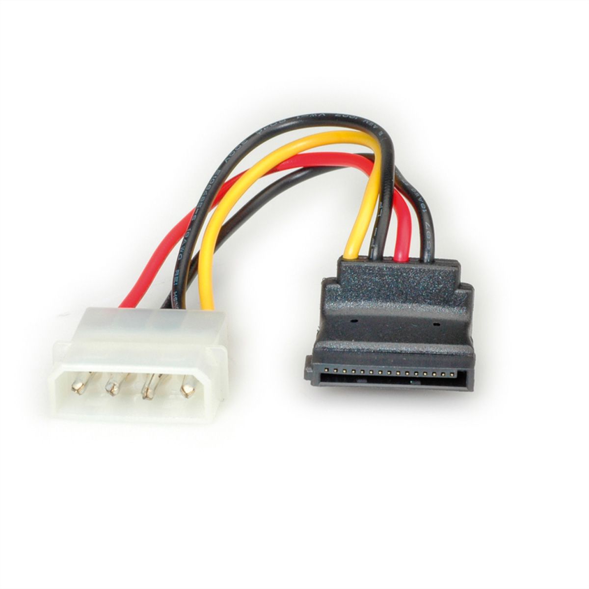 ROLINE Power Adapter Cable, 4-pin HDD to SATA (90°), 0.1 m
