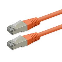 ROLINE S/FTP (PiMF) Patch Cord, Cat.6 (Class E), PoE, orange, 0.3 m