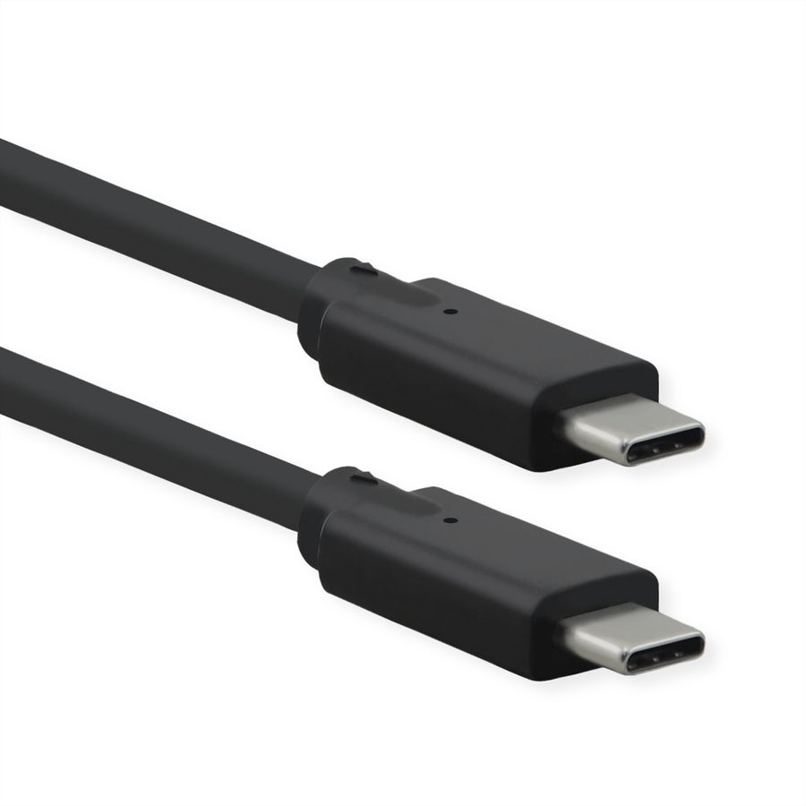ROLINE USB 3.2 Gen 2x2 Cable, PD, C-C, M/M, 4K UHD-1, 20Gbit/s, Emark, 100W, black, 1.5 m