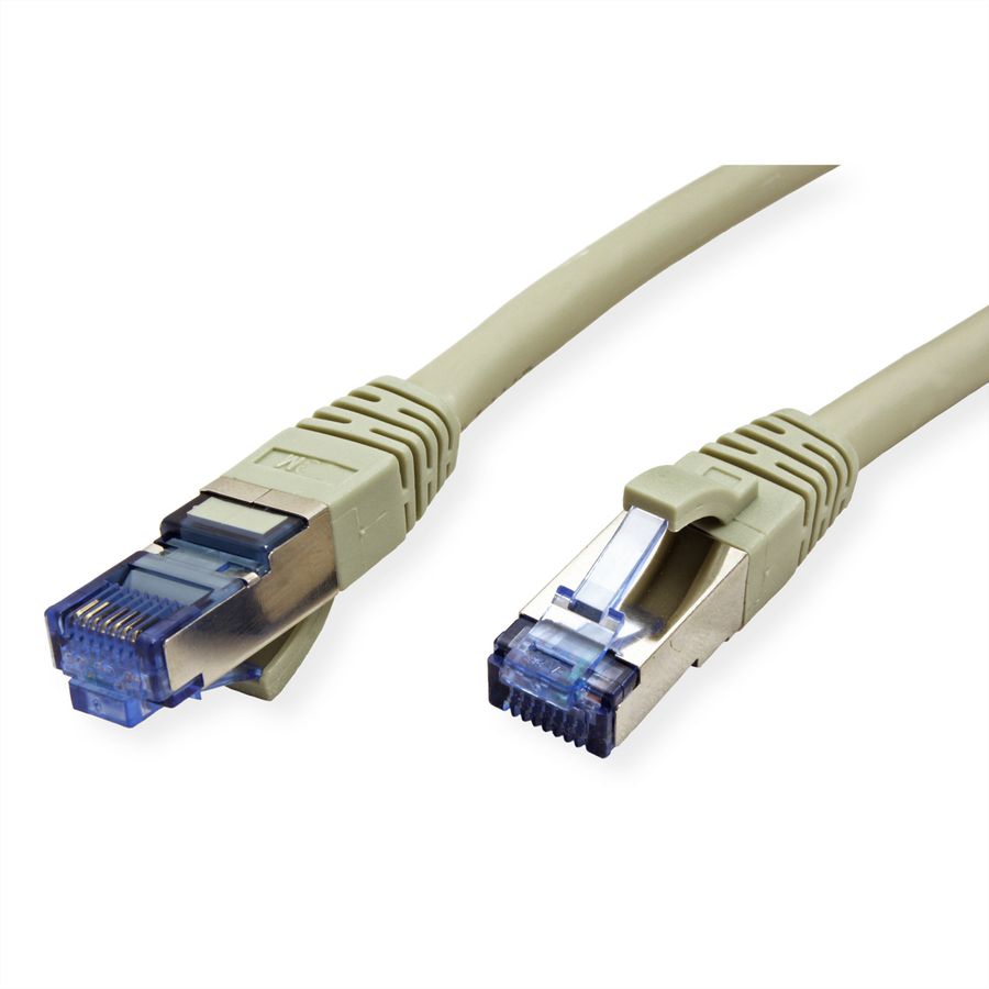VALUE S/FTP Patch Cord Cat.6A (Class EA), grey, 1 m