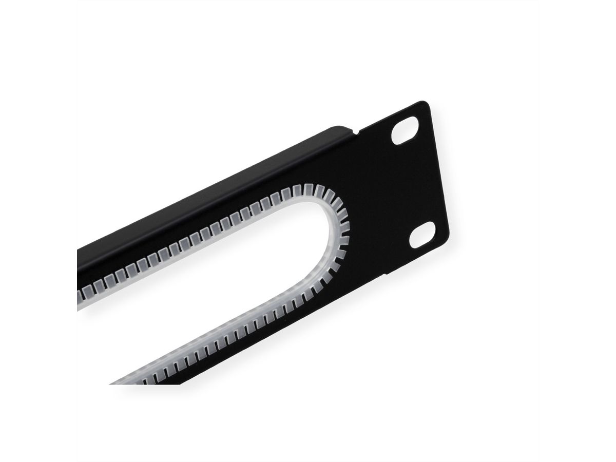 VALUE 19" Cable Entry, 1U, with edge protection, black