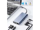 VALUE Dockingstation Type C, 1x HDMI 4K30, 1x VGA 1080p, 1x Gigabit Ethernet, 3x USB 3.2 Gen1 (A), 1x USB 2.0 (C), 1x SD/TF, 1x Audio, 1x Type C PD (Power Delivery)