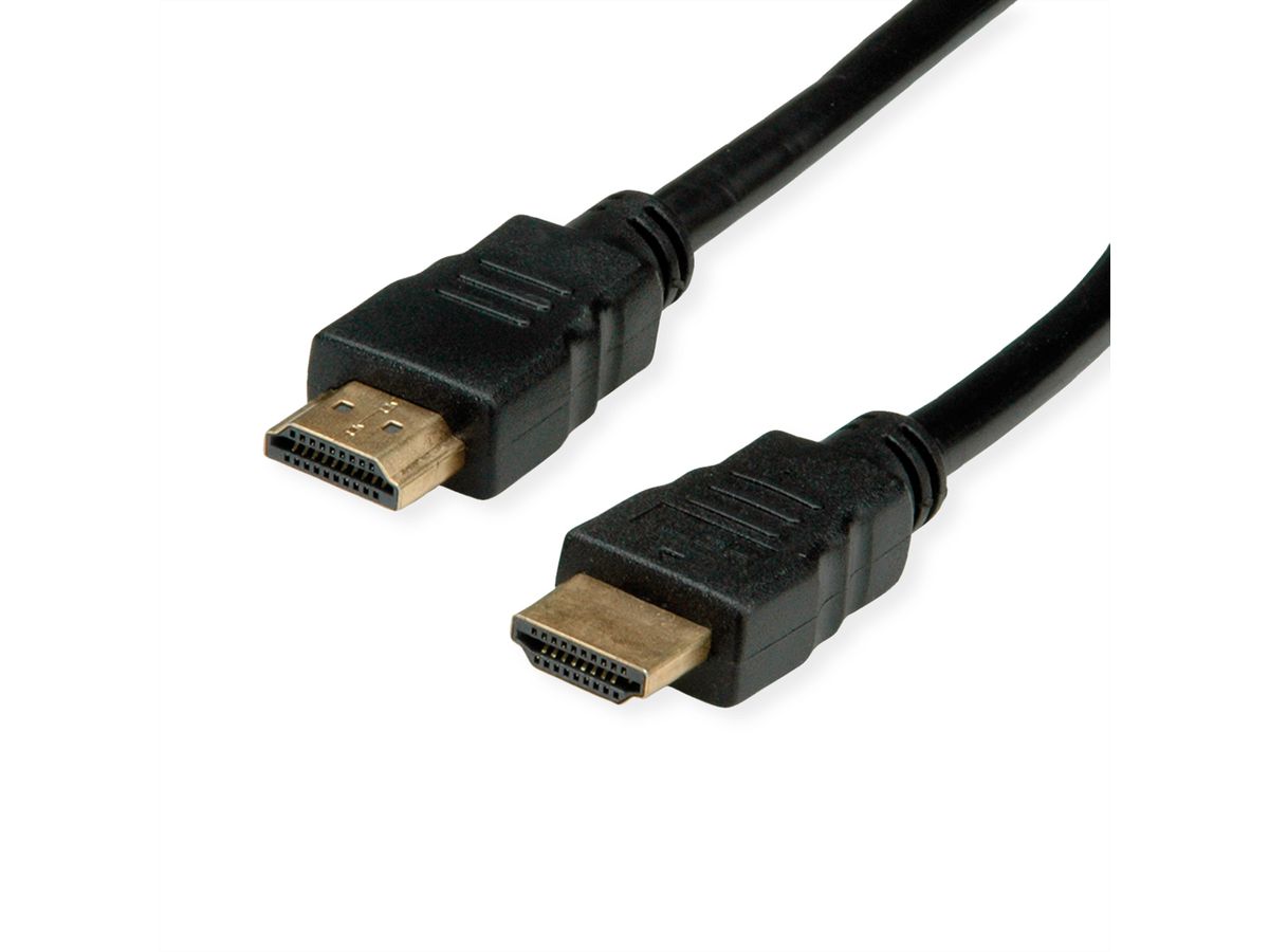 ROLINE RM HDMI High Speed Cable + Ethernet, M/M, black, 3 m