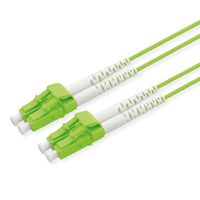 ROLINE Fibre Optic Jumper Cable, 50/125 µm, LC/LC, OM5, LSOH, Low-Loss, green, 15 m
