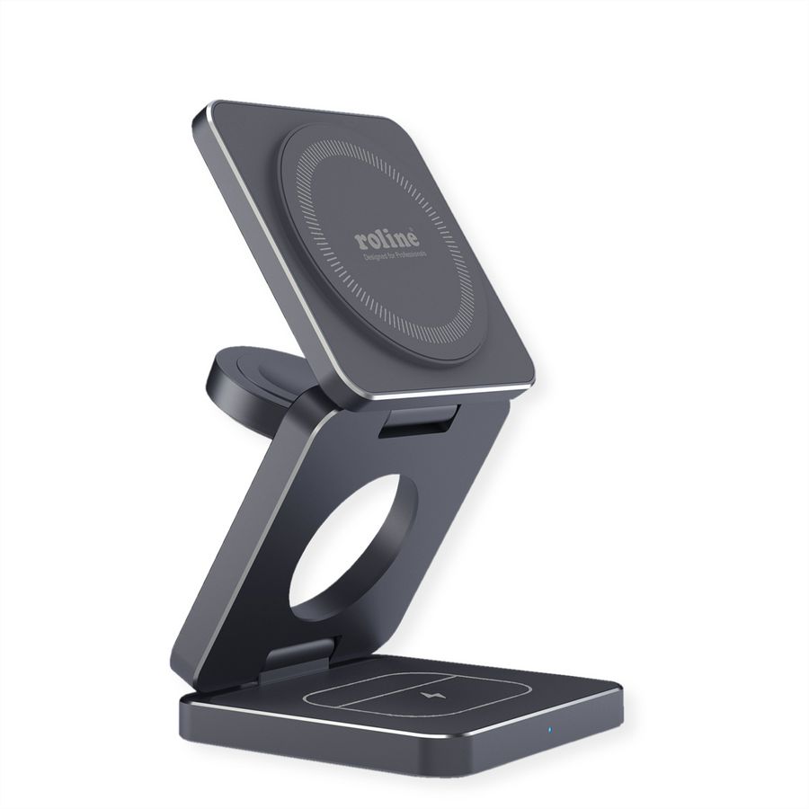 ROLINE 3-in-1 Wireless Foldable Charging Stand, for Samsung Devices