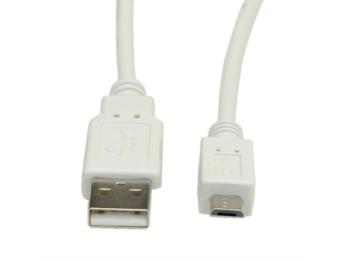 USB 2.0 Cable, USB Type A M - Micro USB B M, 1.8 m