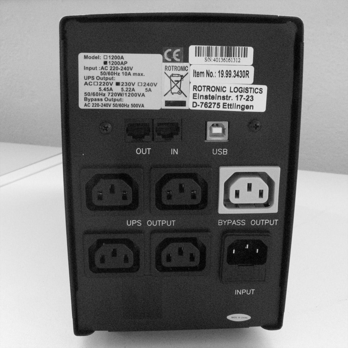 VALUE UPS, Line-Interactive, 1200VA, USB Port