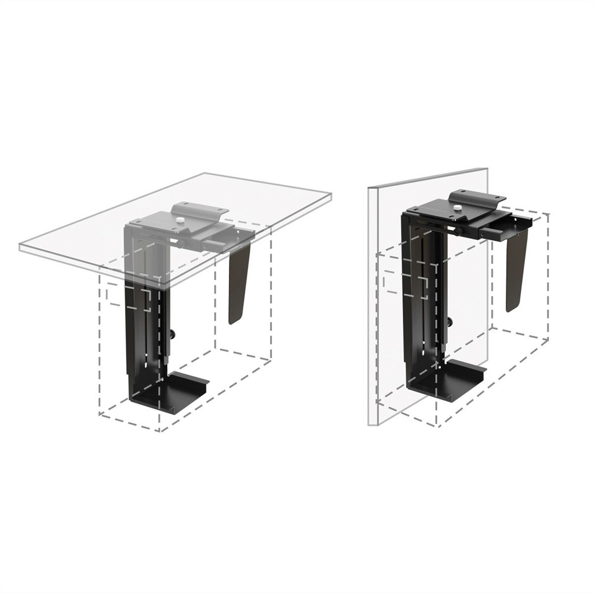 VALUE Under Desk /Wall Mount PC Holder, black