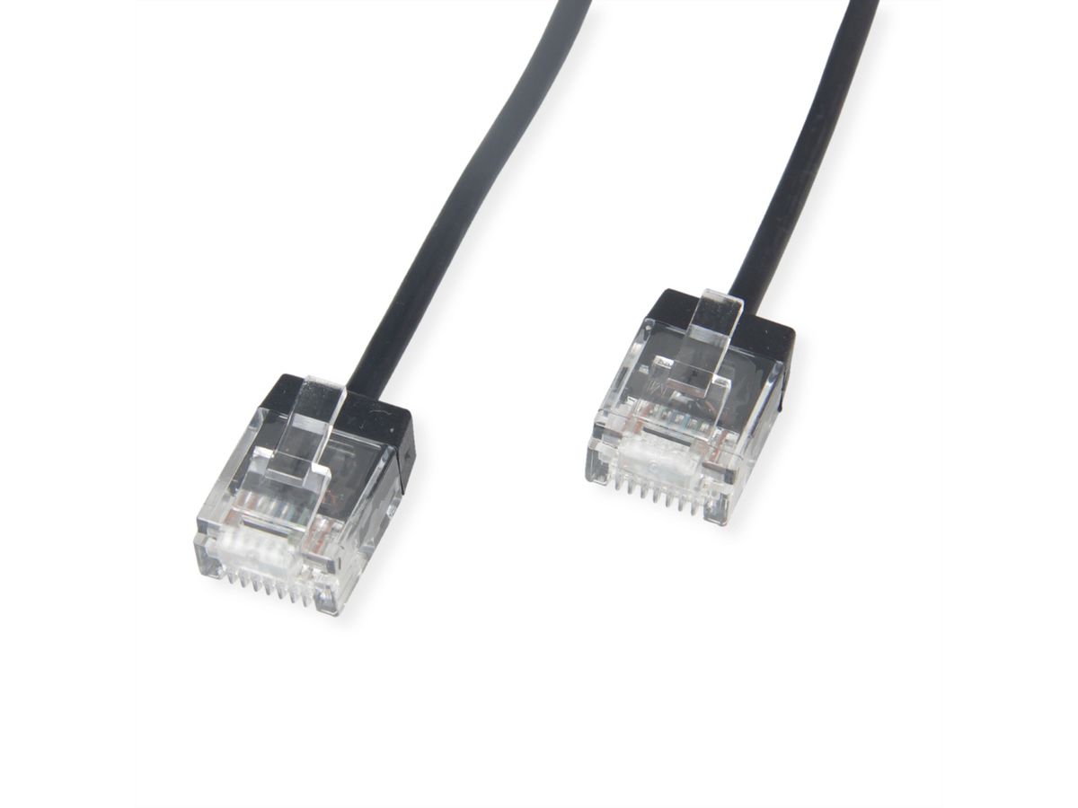 ROLINE UTP Data Center Patch Cord Cat.6A (Class EA), LSOH, Slim, Ultra Short Connector, black, 2 m