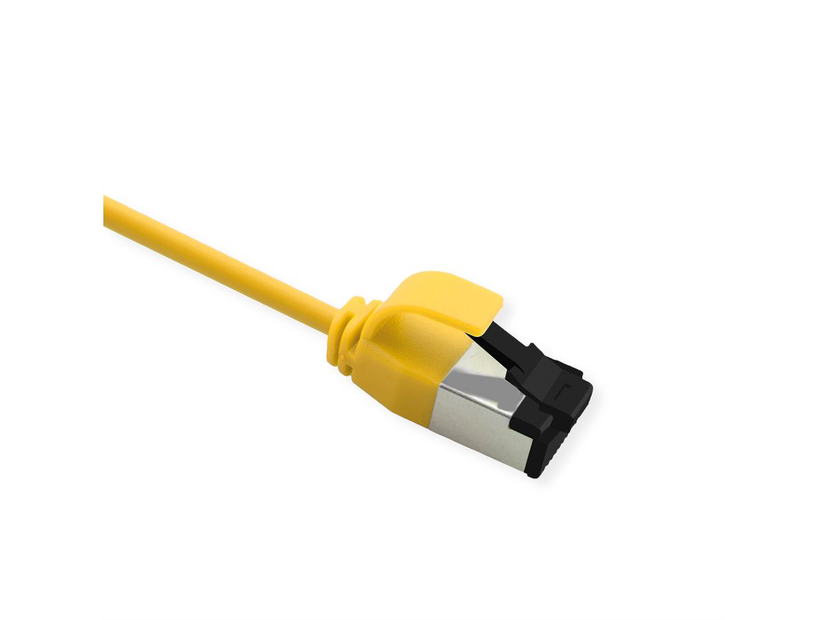 ROLINE U/FTP Patch Cord Cat. 8.1 (Class I), LSOH, SLIM, yellow, 2 m