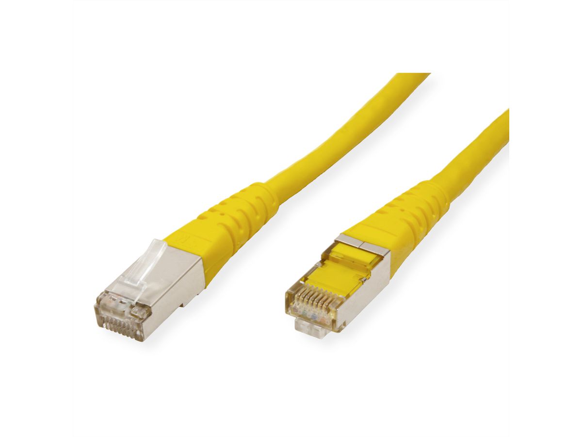 ROLINE S/FTP (PiMF) Patch Cord, Cat.6 (Class E), yellow, 0.5 m