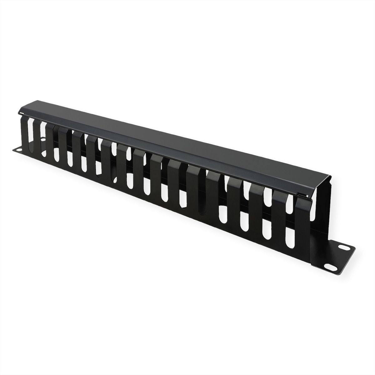 VALUE 19" Front Panel 1U with Patch channel 40 x 80 mm, black