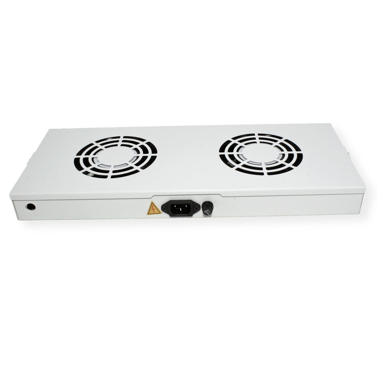 ROLINE 19" Fan unit with 2 fans, ON/OFF grey