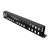VALUE 19" Front Panel 1U with Patch channel 40 x 60 mm, black