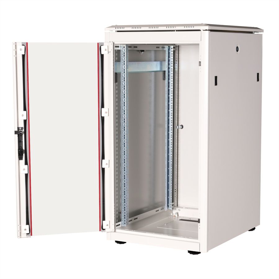 ROLINE 19-inch network cabinet Pro 22 U, 600x800 WxD glass door grey