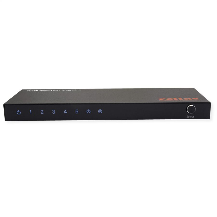 ROLINE HDMI Switch, 5x1, 4K60Hz, with Remote Control