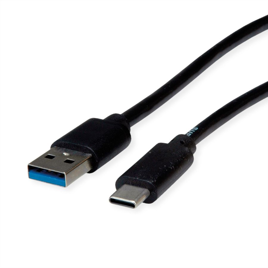 ROLINE RM USB 3.2 Gen 2 Cable, A-C, M/M, black, 0.5 m