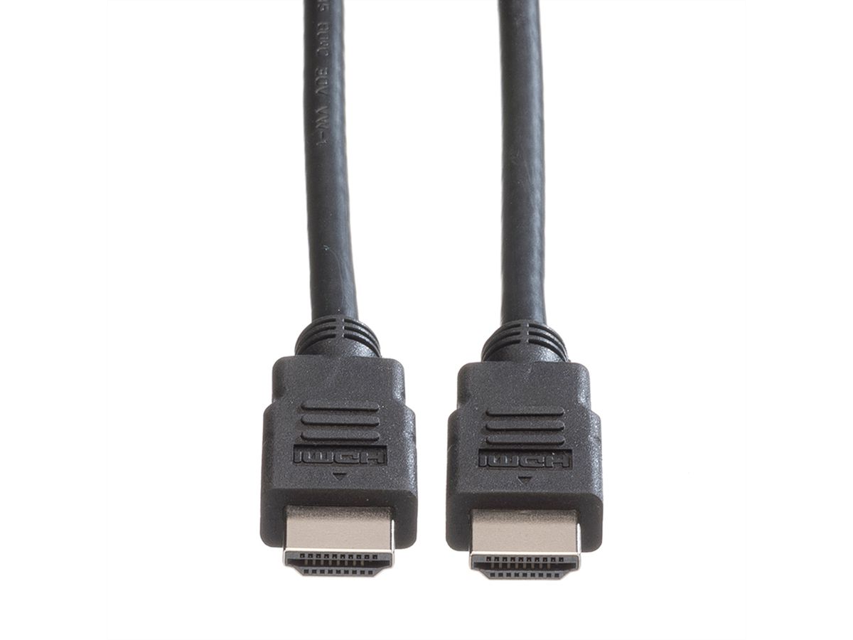 ROLINE HDMI High Speed Cable + Ethernet, LSOH, M/M, black, 1 m
