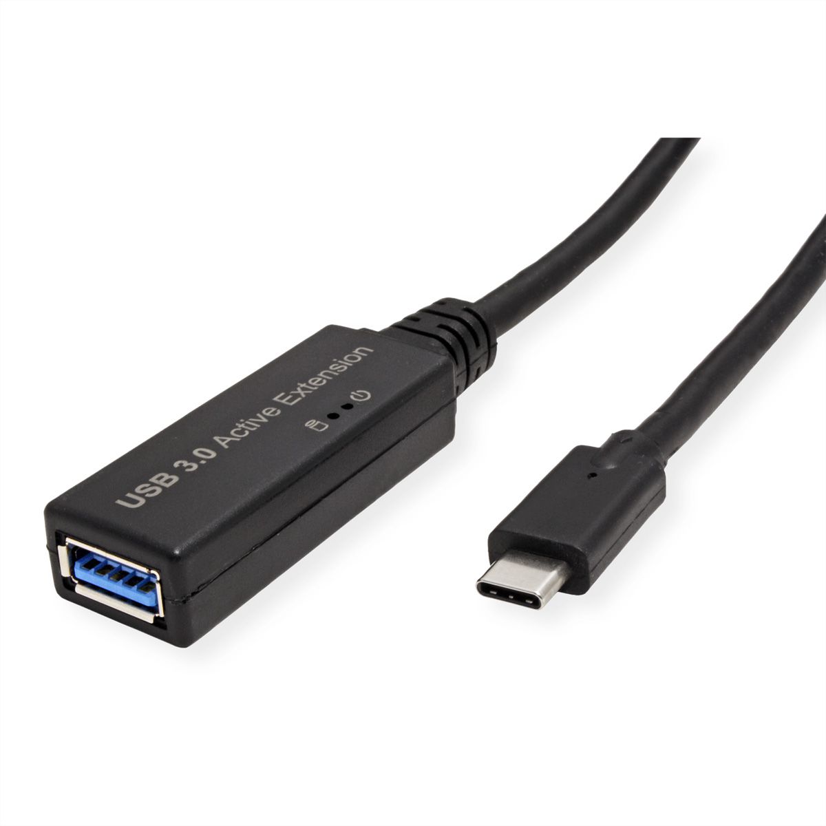 ROLINE USB 3.2 Gen 1 Active Repeater Cable, black, 5 m