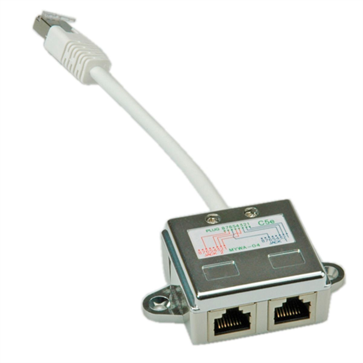 VALUE T-Adapter Cat.5e (Class D), STP, silver