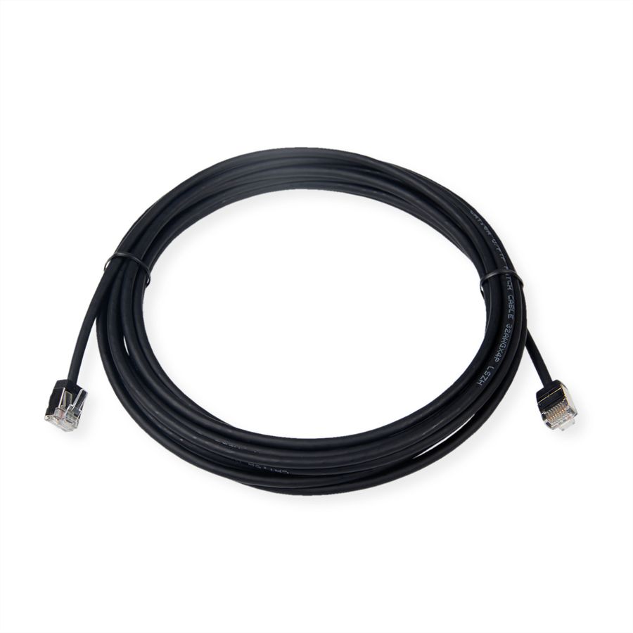 ROLINE U/FTP Data Center Patch Cord Cat.6A (Class EA), LSOH, Slim, Ultra Short Connector, black, 2 m