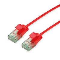 ROLINE RM UTP Data Center Patch Cord Cat.6A (Class EA), Slim, red, 0.15 m