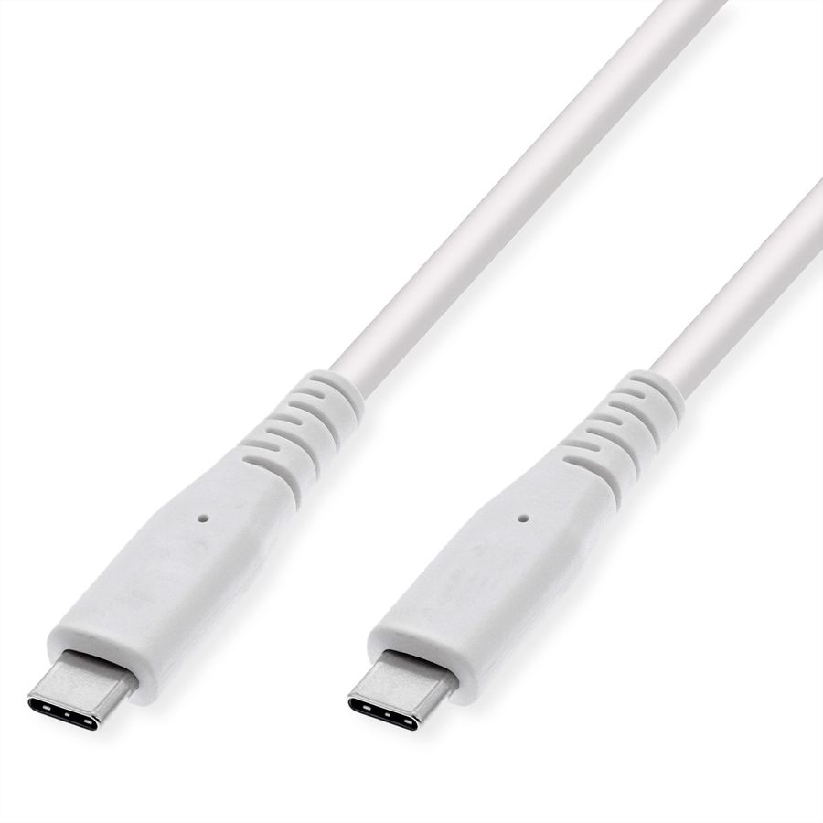 VALUE USB 3.2 Gen 2 Compatible Cable, C-C, M/M, 4K UHD-1, 10Gbit/s, Emark, 60W, white, 5 m