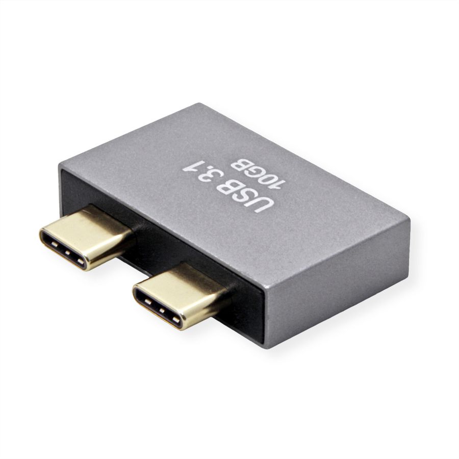 ROLINE Adapter, USB 3.2 Gen 2, 2x USB Type C - 2x USB A, M/F, silver