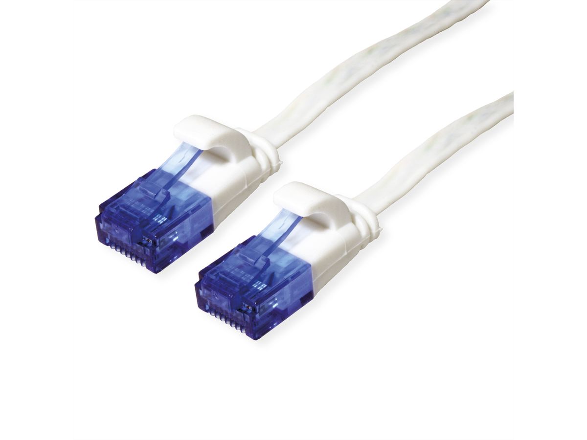 VALUE UTP Patch Cord, Cat.6A (Class EA), extra-flat, white, 0.5 m