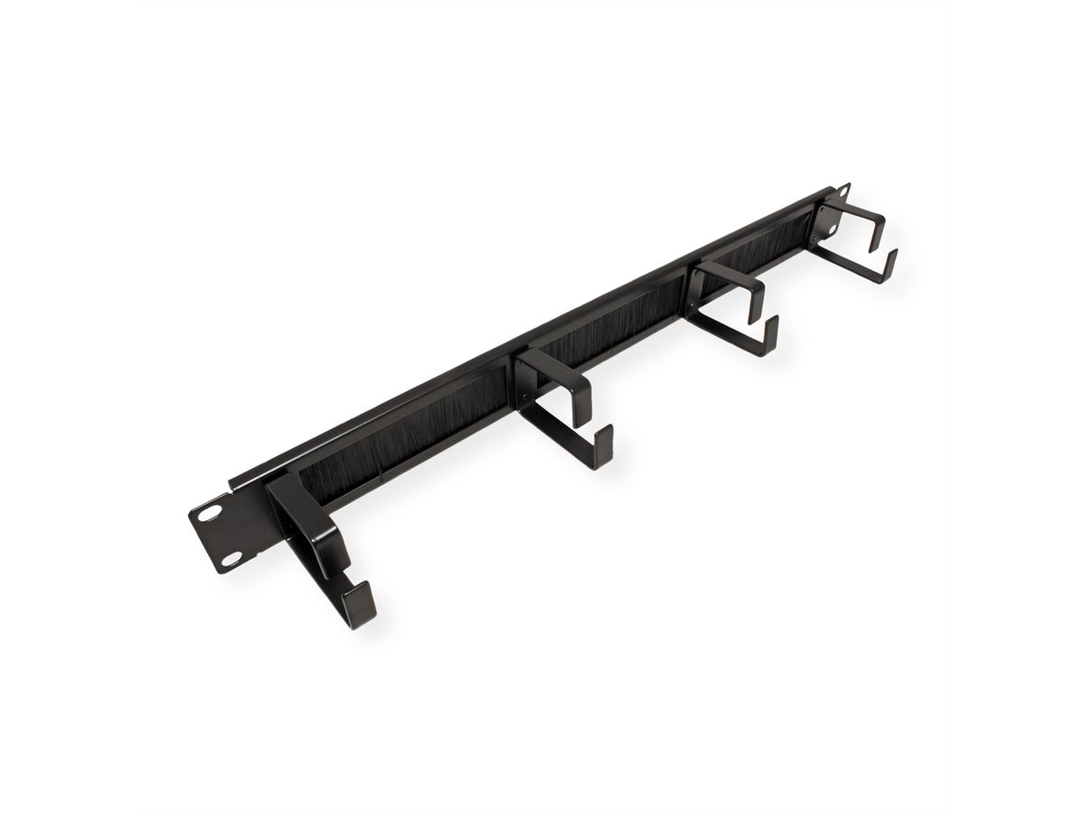 19" Cable Management 1 UH with Brush Seal, 4 Metal rings (G-Type), black