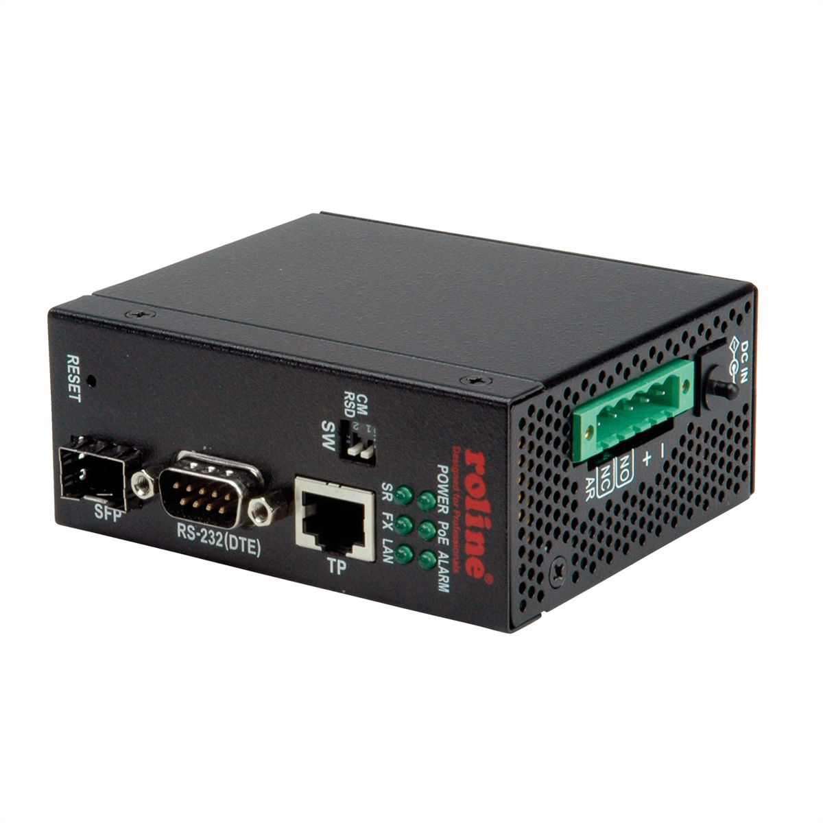 ROLINE Industrial Ethernet to Serial Media Converters (RS-232), 1x SFP