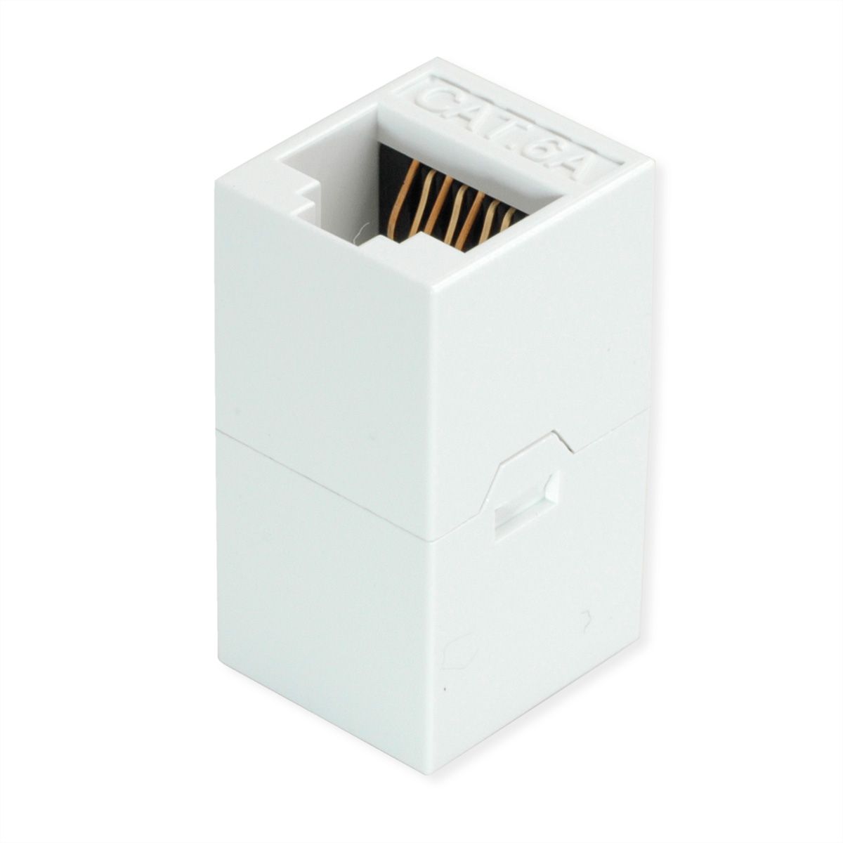 ROLINE RJ-45 Mini Inline Coupler, Cat.6A (Class EA), unshielded, white