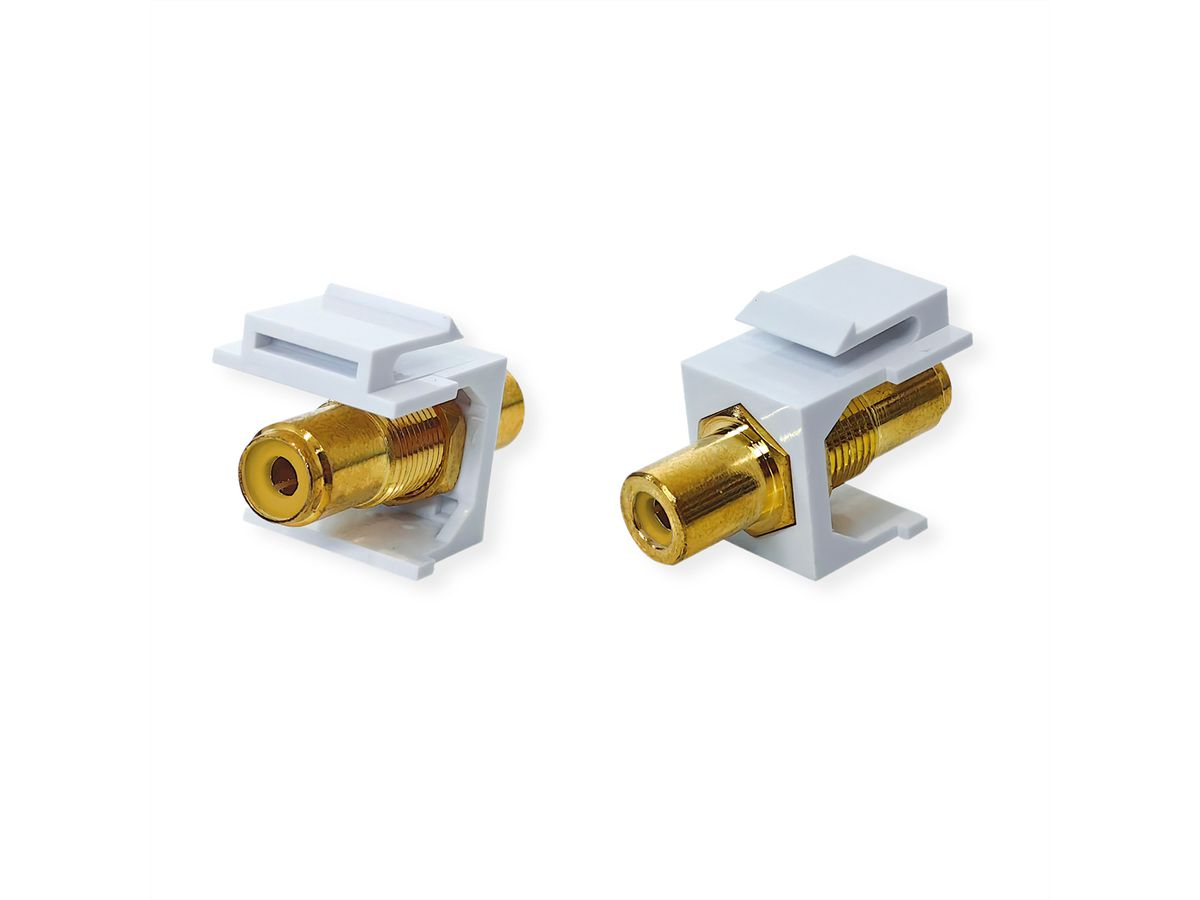 VALUE RCA Keystone Coupler, Plastic, yellow