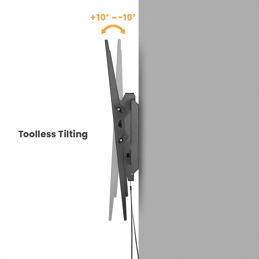 VALUE TV Wall Mount, 80mm Wall Distance, tiltable, 60–120 inch, max. 120 kg