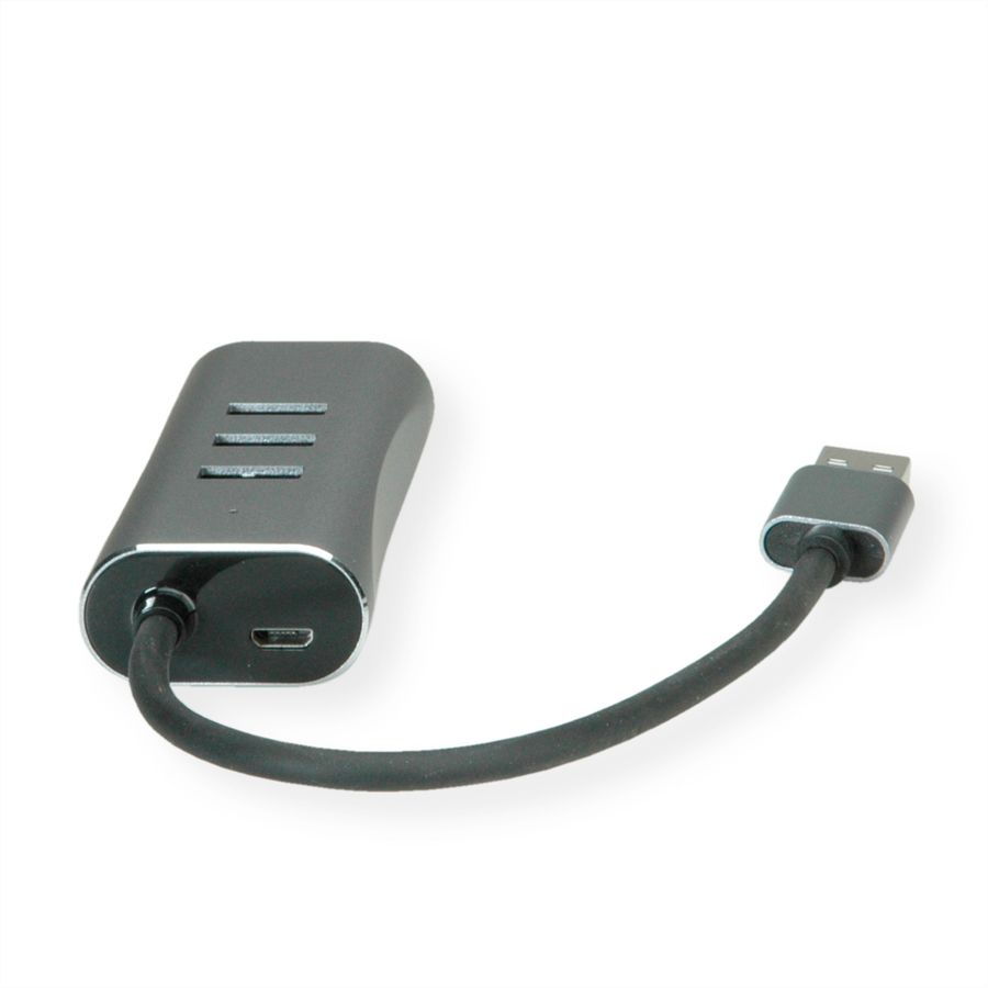 VALUE USB-A to Gigabit Ethernet Converter + Hub