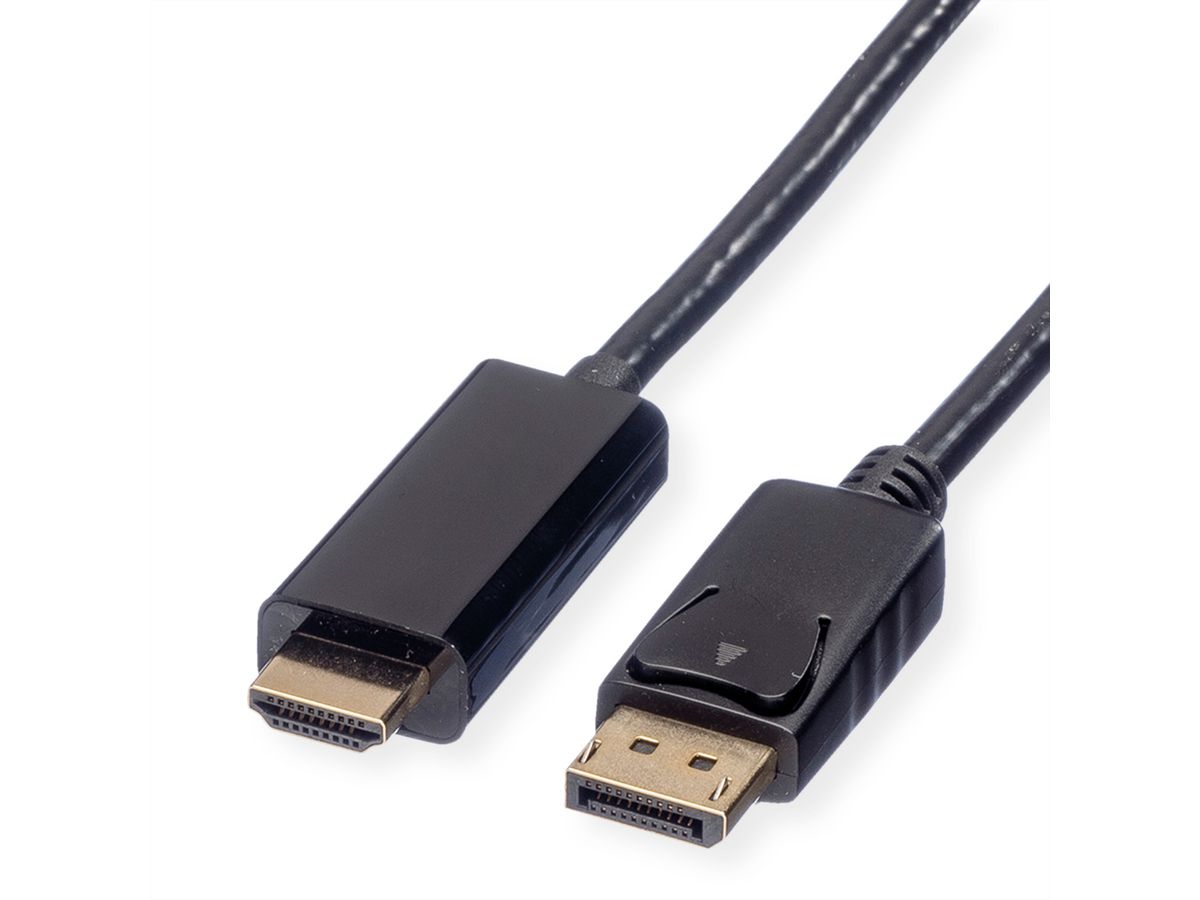 ROLINE DisplayPort Cable, DP - UHDTV, M/M, black, 1 m