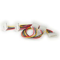 ROLINE Internal Y-Power Cable, 4-pin HDD to 4x 4-pin HDD (90°), 0.45 m