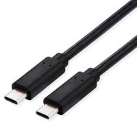 ROLINE Cable USB4 Gen2x2, C–C, M/M, 4K UHD-1, 20Gbit/s, 100W, black, 2 m