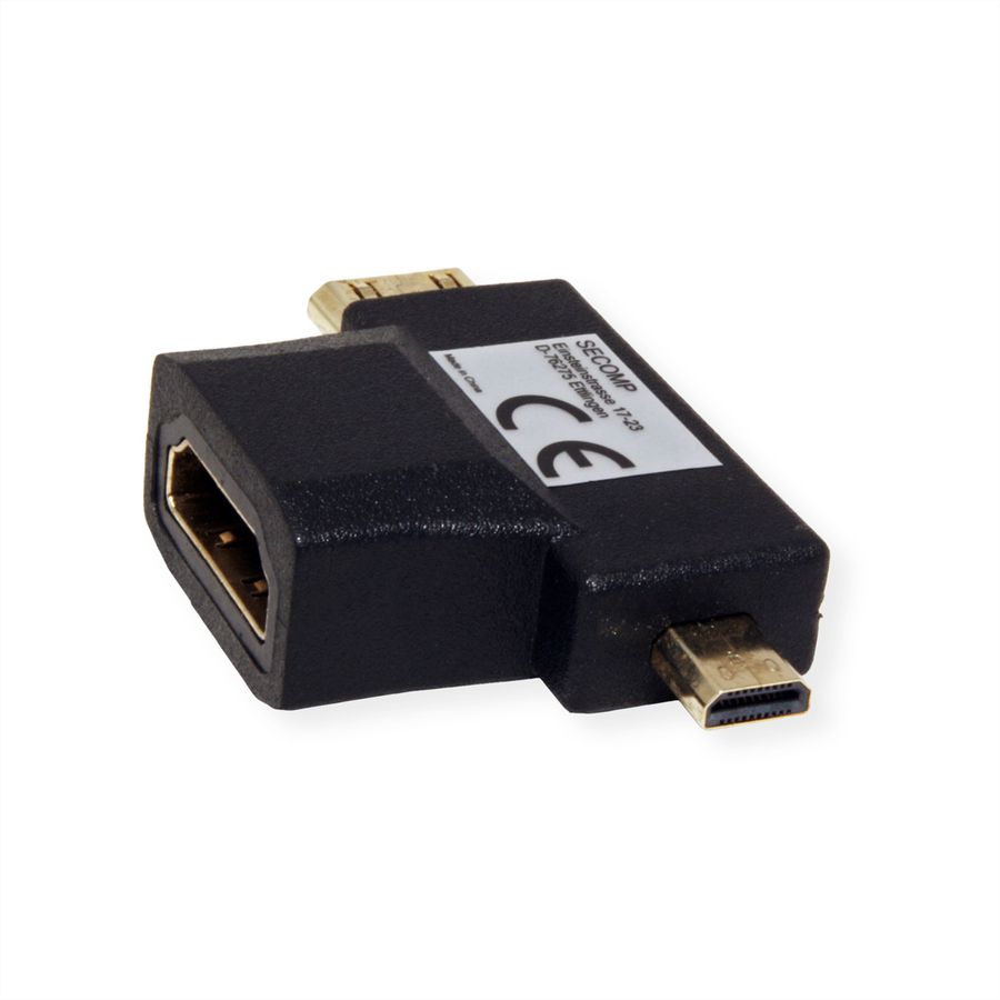 VALUE HDMI T-Adapter, HDMI  - HDMI Mini + HDMI Micro