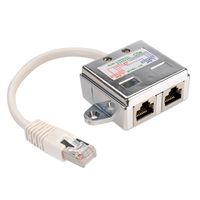 VALUE T-Adapter Cat.5e (Class D), STP, silver