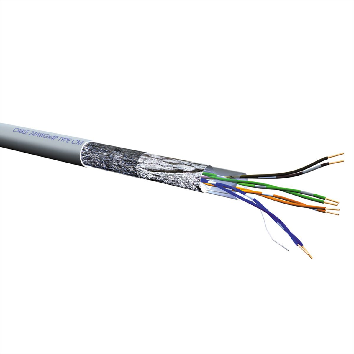 ROLINE S/FTP Cable Cat.5e (Class D), Stranded Wire, 100 m - SECOMP
