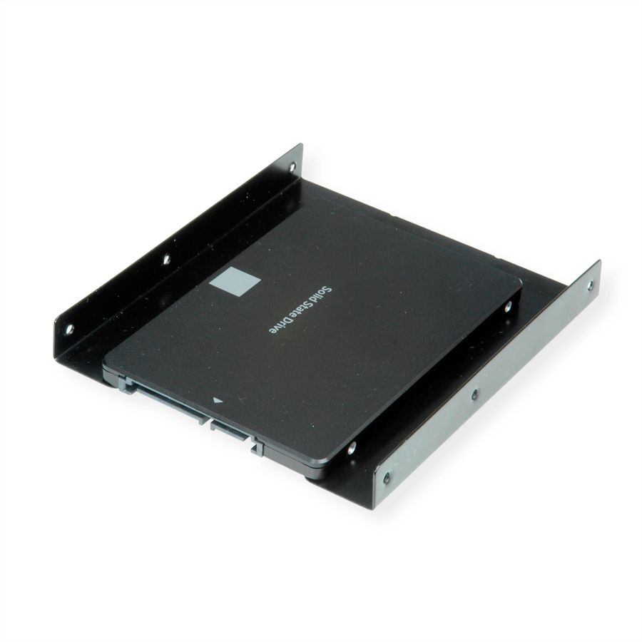 ROLINE HDD/SSD Mounting Adapter, 3.5 inch frame, for 1x 2.5 inch HDD/SSD, metal, black