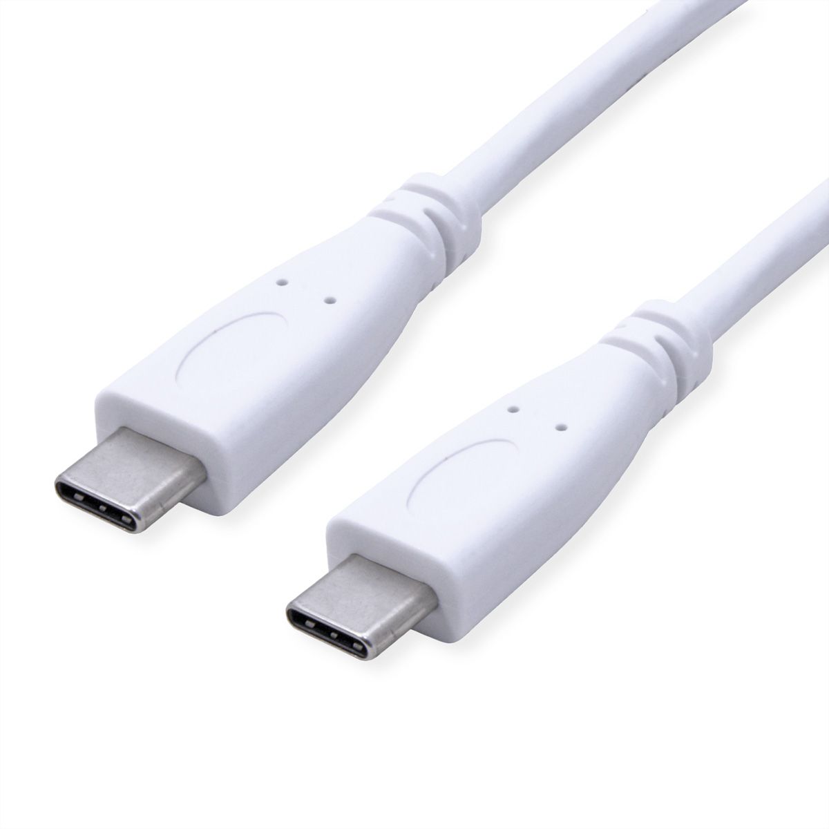 VALUE USB 3.2 Gen 2 Cable, PD, C-C, M/M, 4K UHD-1, 10Gbit/s, Emark, 100W, white, 0.5 m