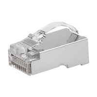 ROLINE Cat.6A (Class EA) Modular Plug, easy pass-through, for solid and stranded wire, shielded, 10 pcs.