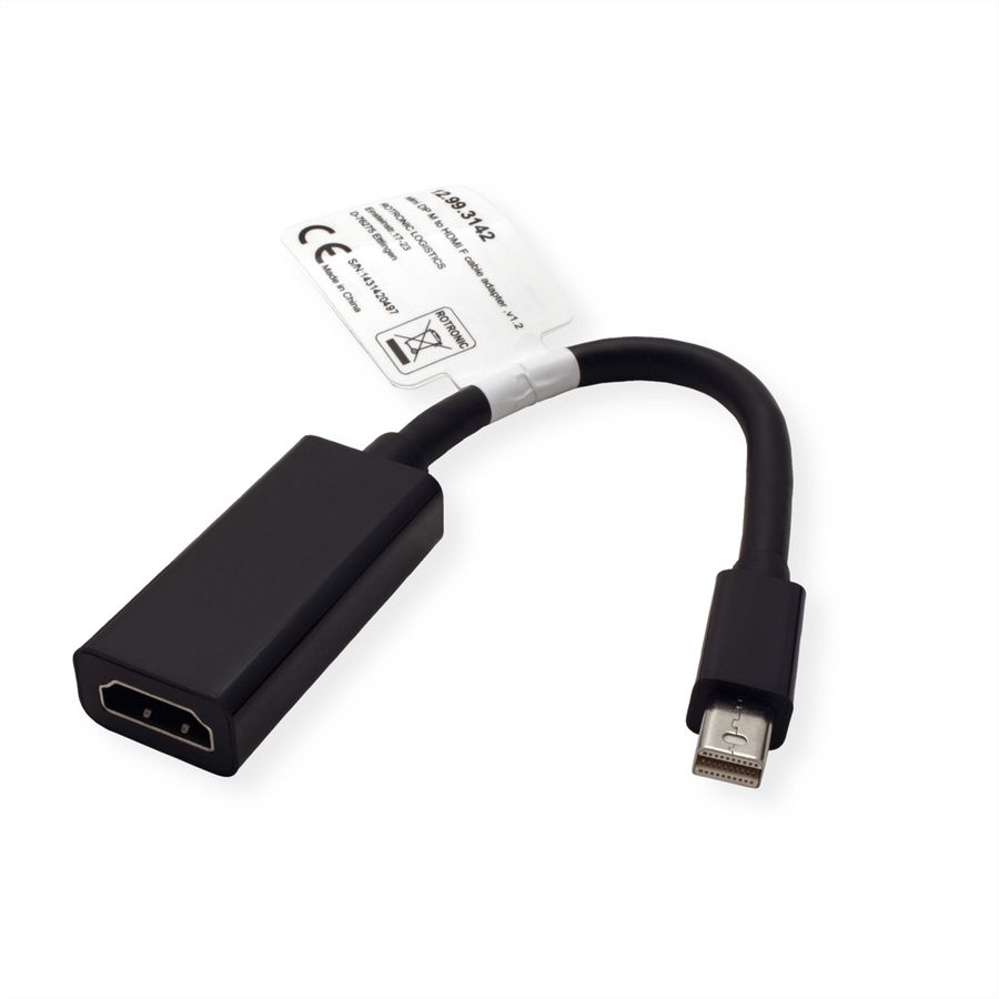 VALUE Cableadapter, v1.2, MiniDP M - HDMI F