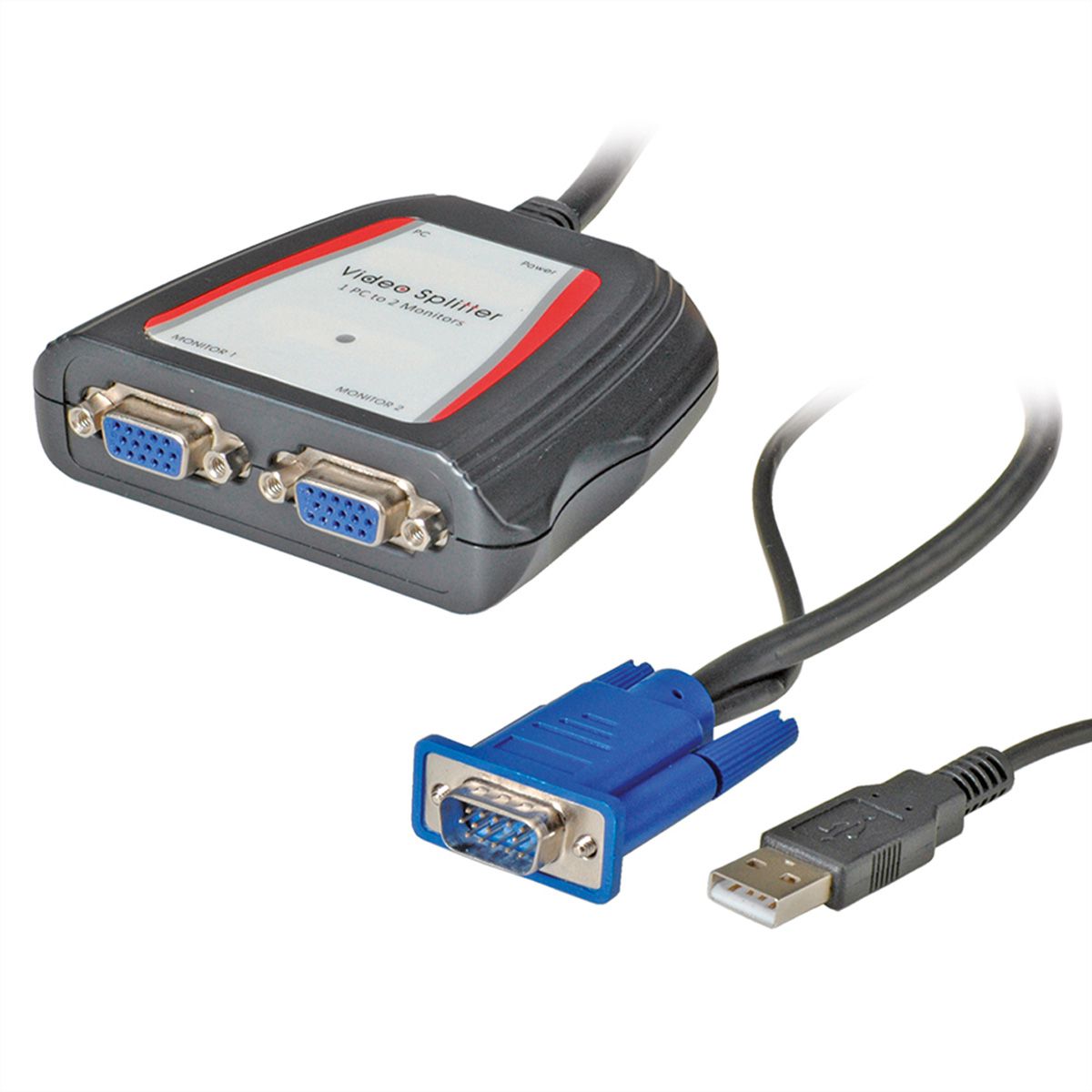 VALUE Portable VGA Video Splitter, 2-way, 250 MHz - SECOMP