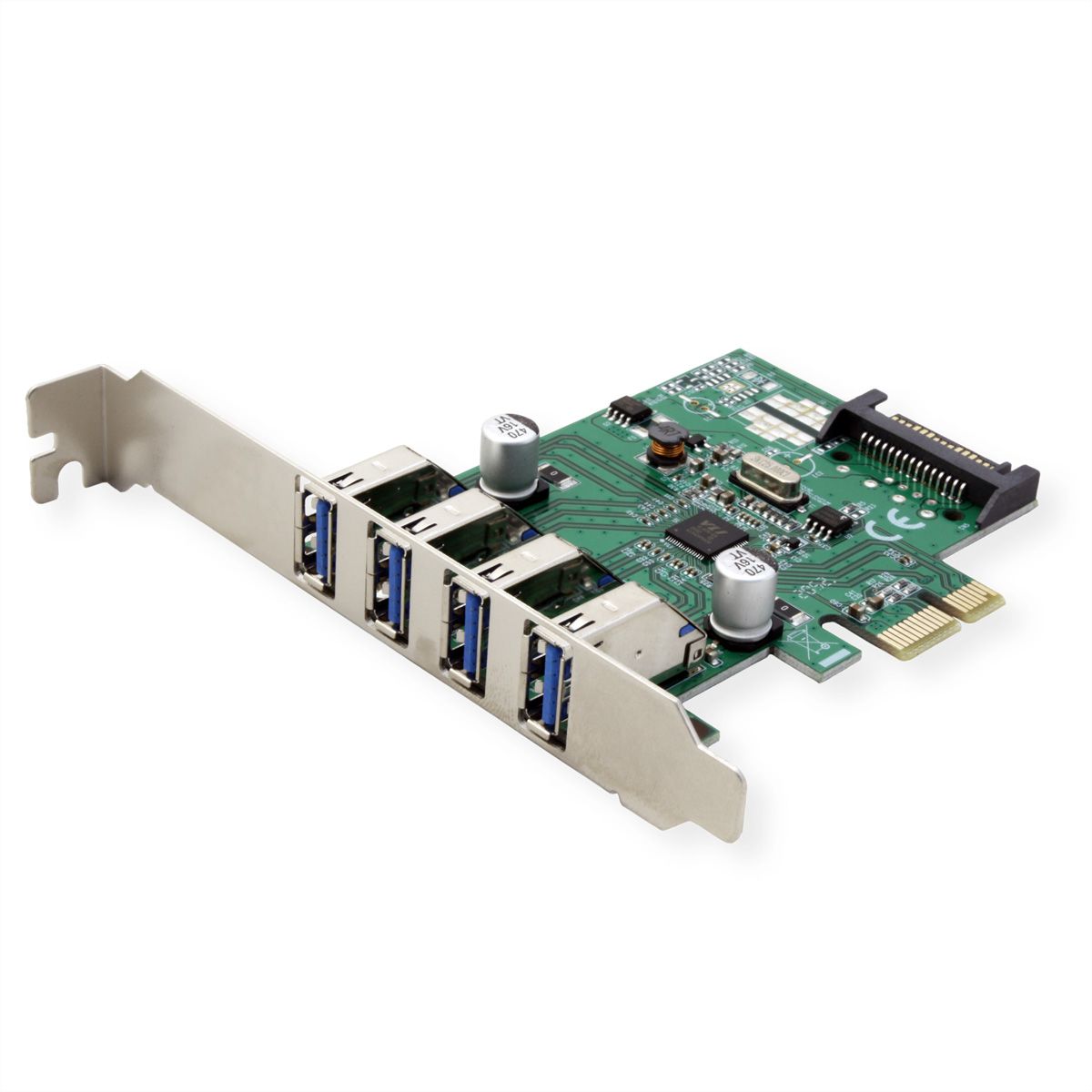 VALUE PCI-Express Card, 4x USB 3.2 Gen 1.5 Gbit/s
