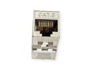ROLINE Cat.6 (Class E) Keystone Jack, RJ-45, STP, SLIM, tool-free, silver